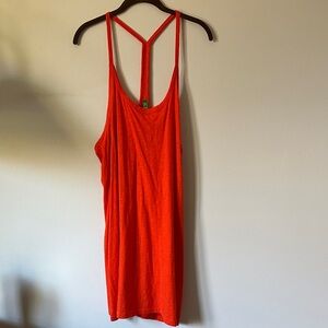J. Crew 100% Cotton Vibrant Orange Racerback Dress NWT